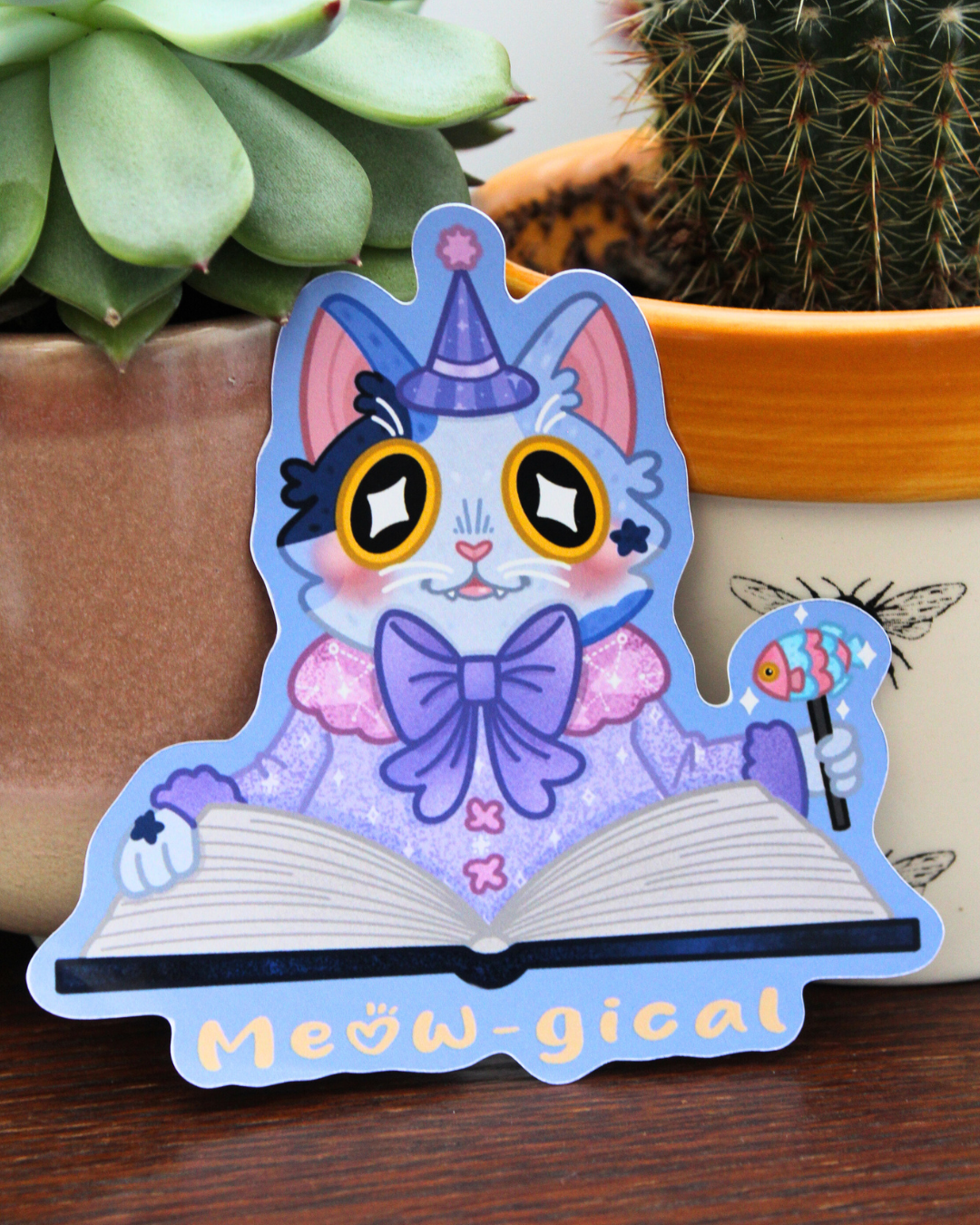 Meow-gical Cat Sticker