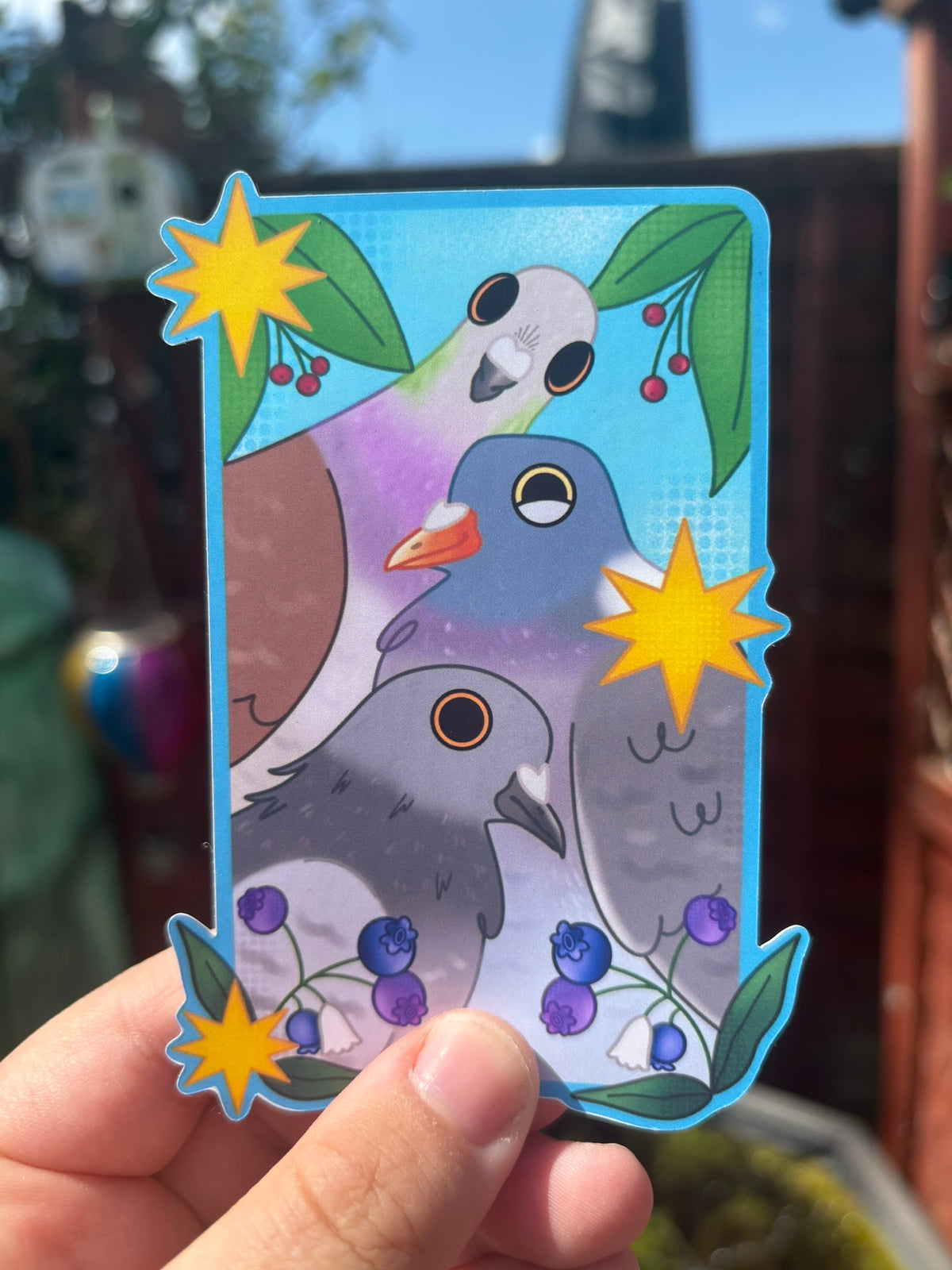Pigeon Trio Sticker