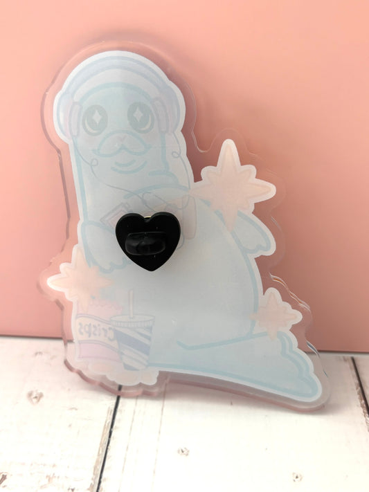 Large Snack Seal Pin - blank acrylic version