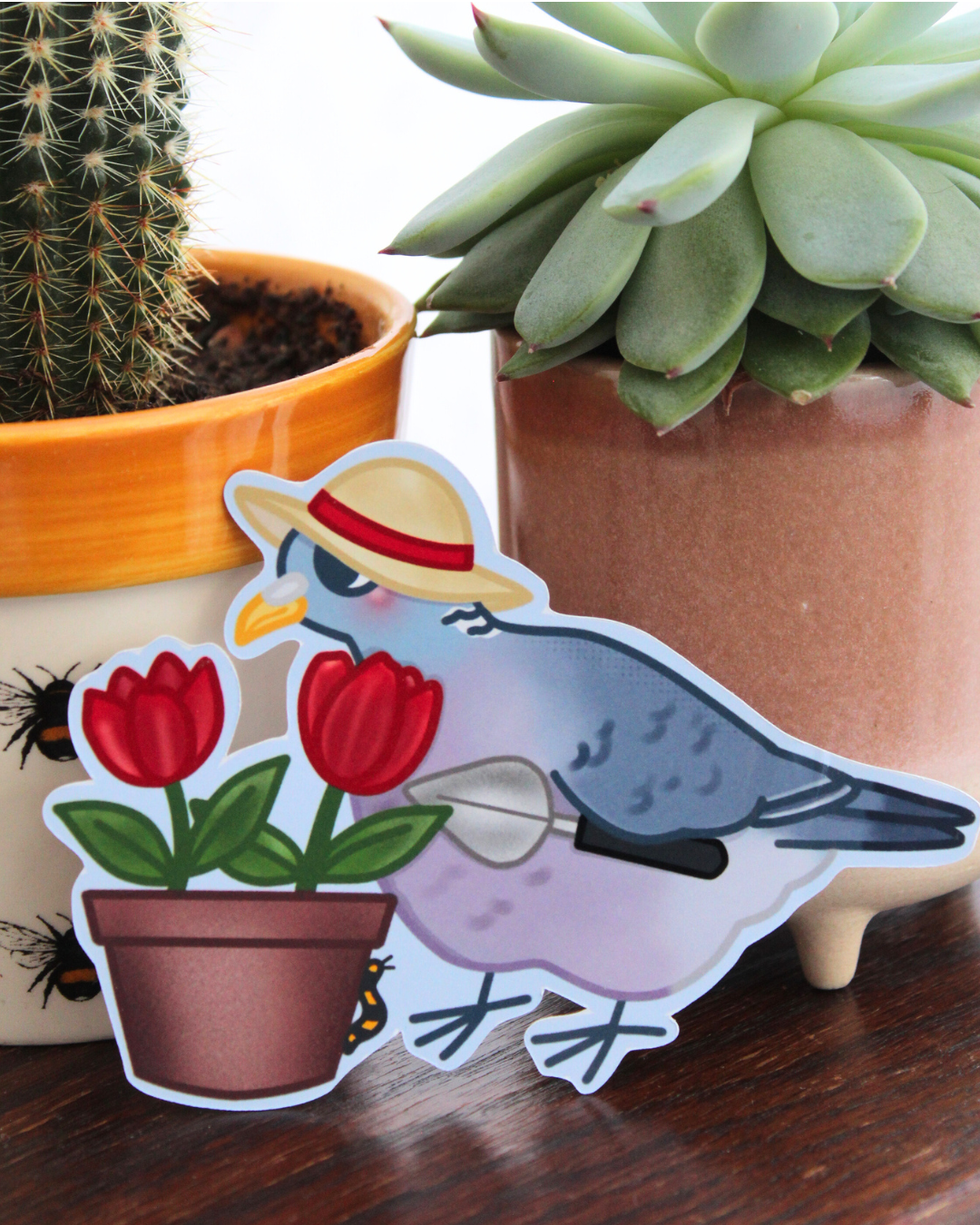 Gardening Pigeon Sticker