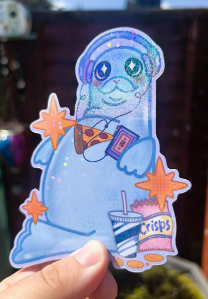 Snack Seal Holographic Sticker