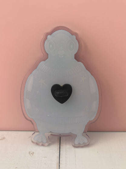 Large OH LAWD Pigeon Pin - blank acrylic version