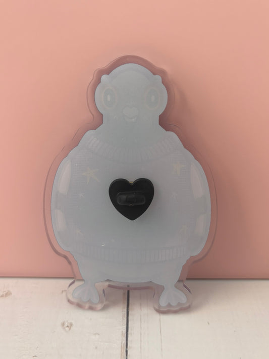 Large OH LAWD Pigeon Pin - blank acrylic version