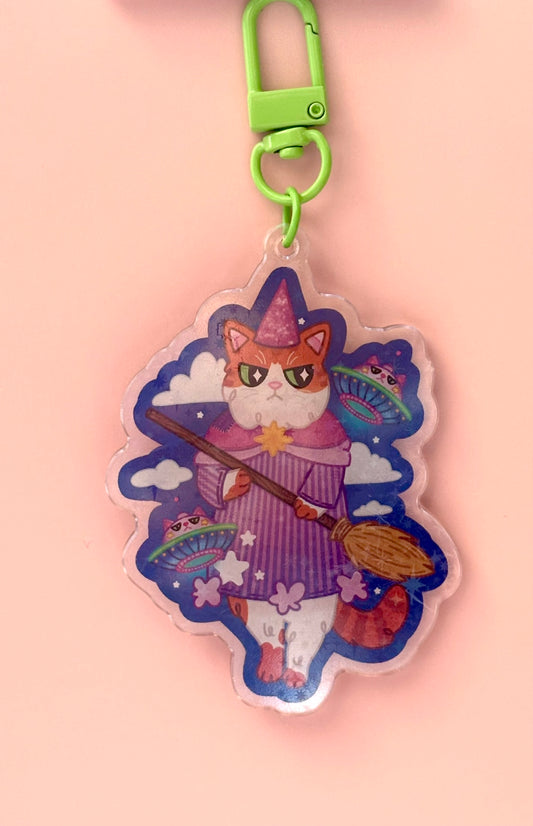 I Just Want to Be Whimsy Holographic Keyring