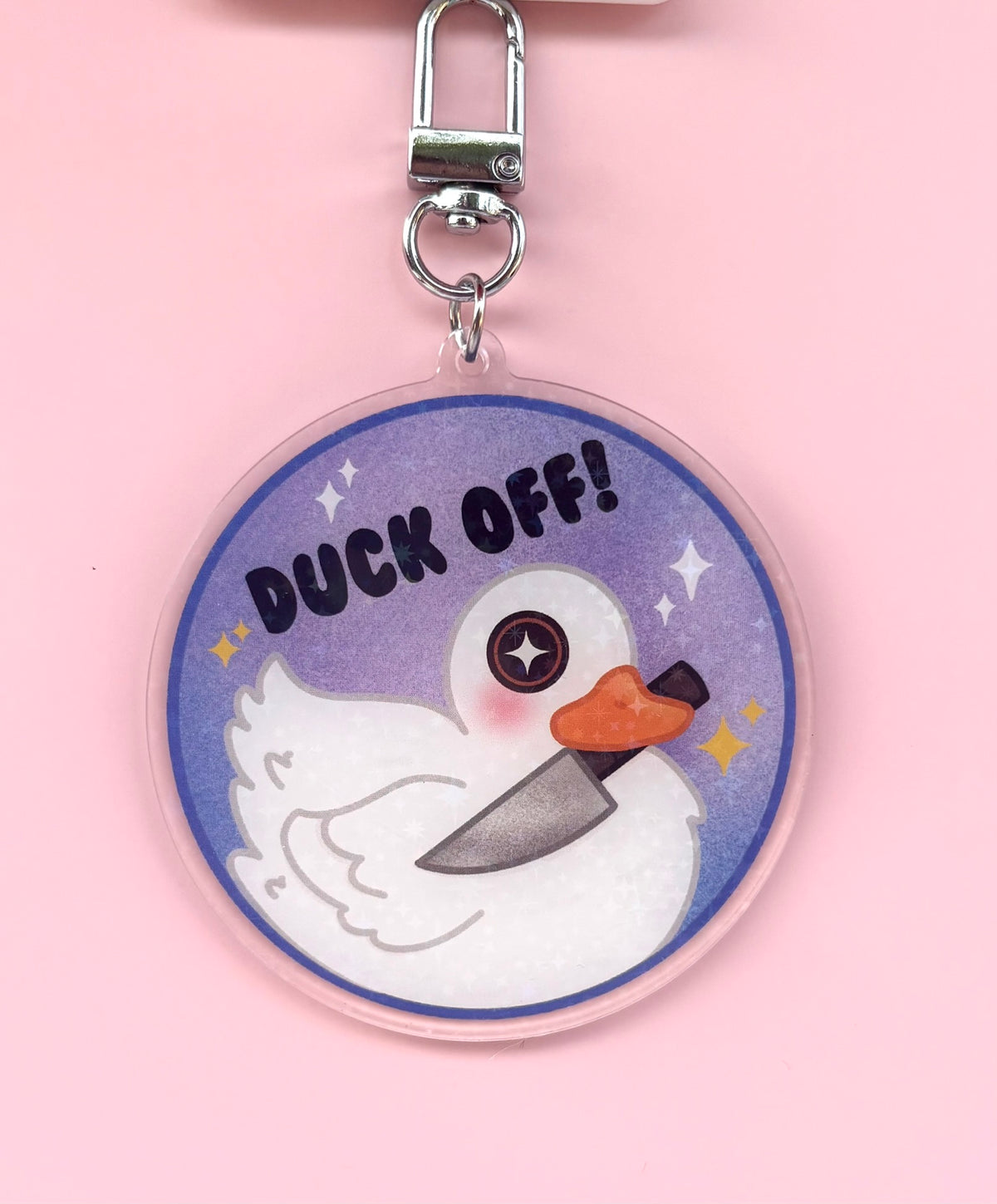 Holographic Duck Off Keyring